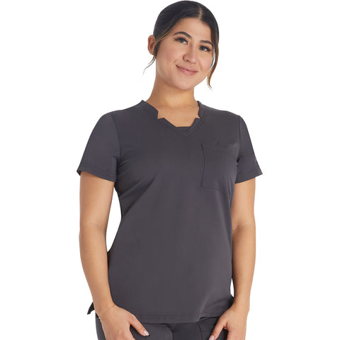 DK BALANCE Notched V-Neck Top