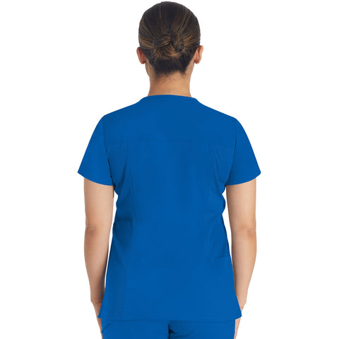 DK BALANCE Notched V-Neck Top