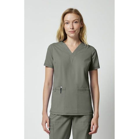Women's Forge V-Neck Scrub Top - Moonstone - 1