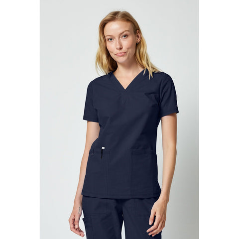 Women's Forge V-Neck Scrub Top - Navy - 1