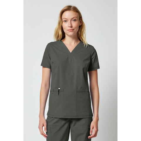 Women's Forge V-Neck Scrub Top - Olive - 1