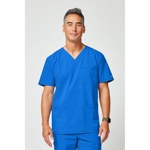 Men's Forge V-Neck Scrub Top - Royal - 1
