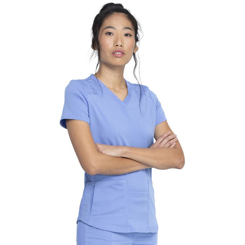 Women's Balance V-Neck Scrub Top - Ciel Blue - 1