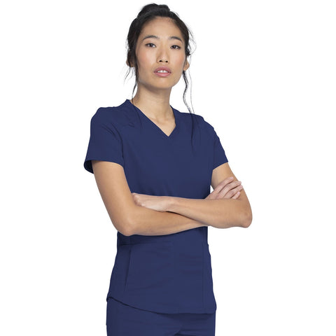 Women's Balance V-Neck Scrub Top - Navy - 1