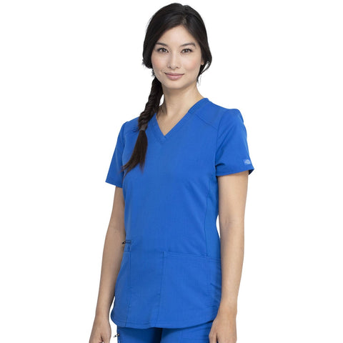 Women's Balance V-Neck Scrub Top - Royal - 1