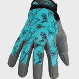 Lawn and Garden Work Gloves with Leather Palm