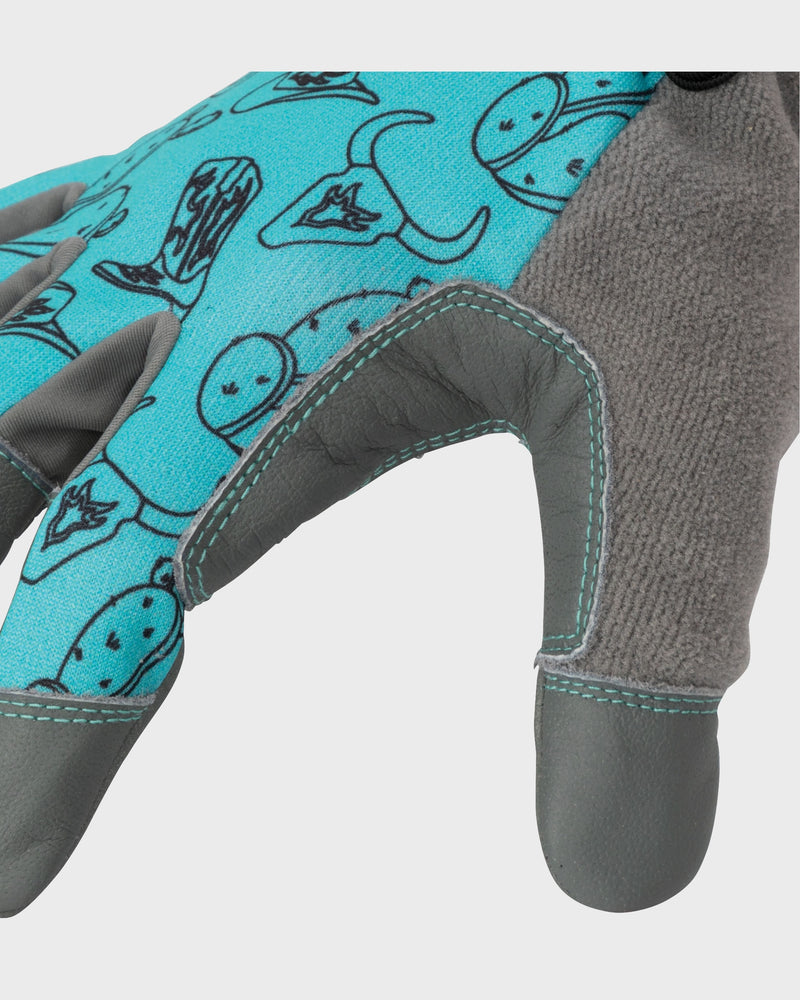Lawn and Garden Work Gloves with Leather Palm