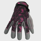 Lawn and Garden Work Gloves with Leather Palm