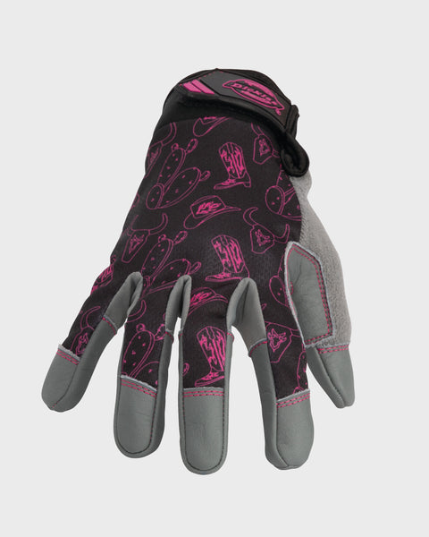 Lawn and Garden Work Gloves with Leather Palm