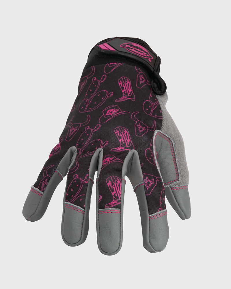 Lawn and Garden Work Gloves with Leather Palm