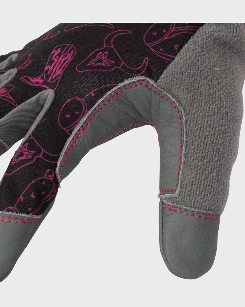 Lawn and Garden Work Gloves with Leather Palm