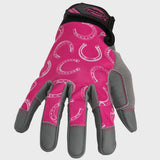 Lawn and Garden Work Gloves with Leather Palm
