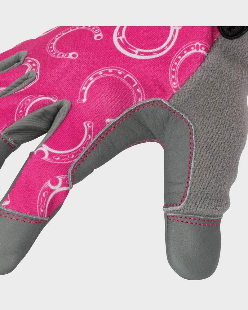 Lawn and Garden Work Gloves with Leather Palm