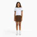 Women's Flocked Low Rise Mini Skirt