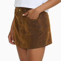 Women's Flocked Low Rise Mini Skirt