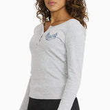 Juniors Long Sleeve Fitted Henley