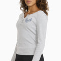 Juniors Long Sleeve Fitted Henley