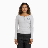 Juniors Long Sleeve Fitted Henley