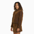 Women's Flocked Unlined Cropped Eisenhower