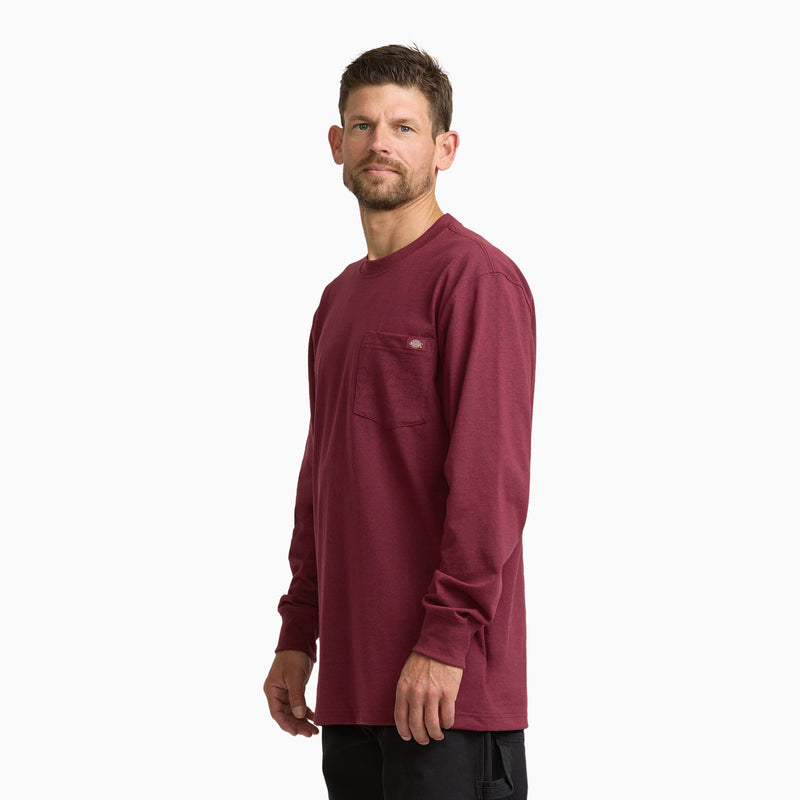 Heavyweight Heathered Long Sleeve Pocket T-Shirt