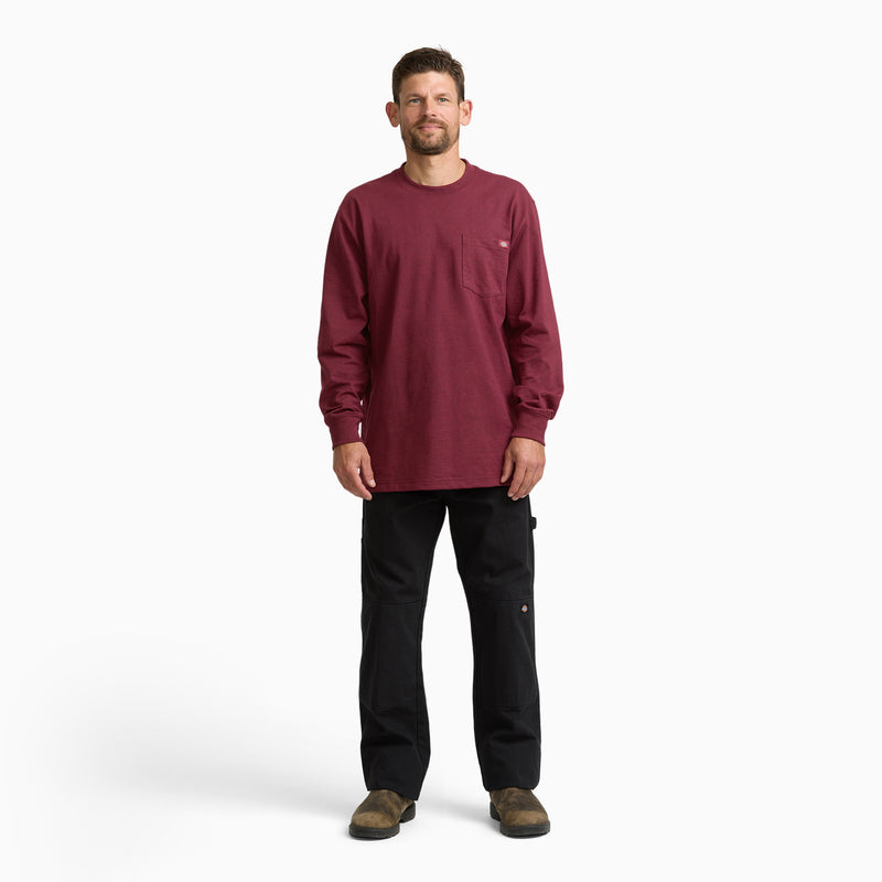 Heavyweight Heathered Long Sleeve Pocket T-Shirt