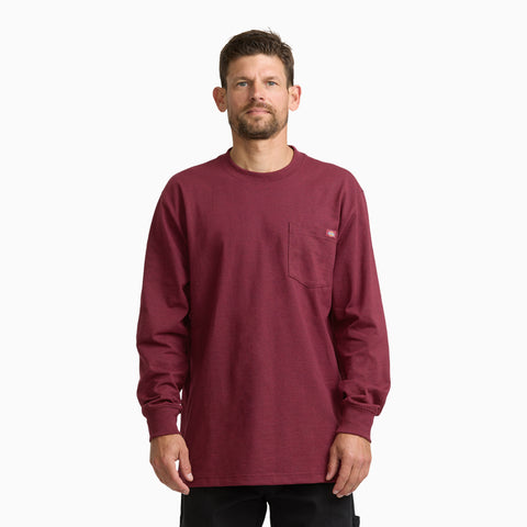 Heavyweight Heathered Long Sleeve Pocket T-Shirt