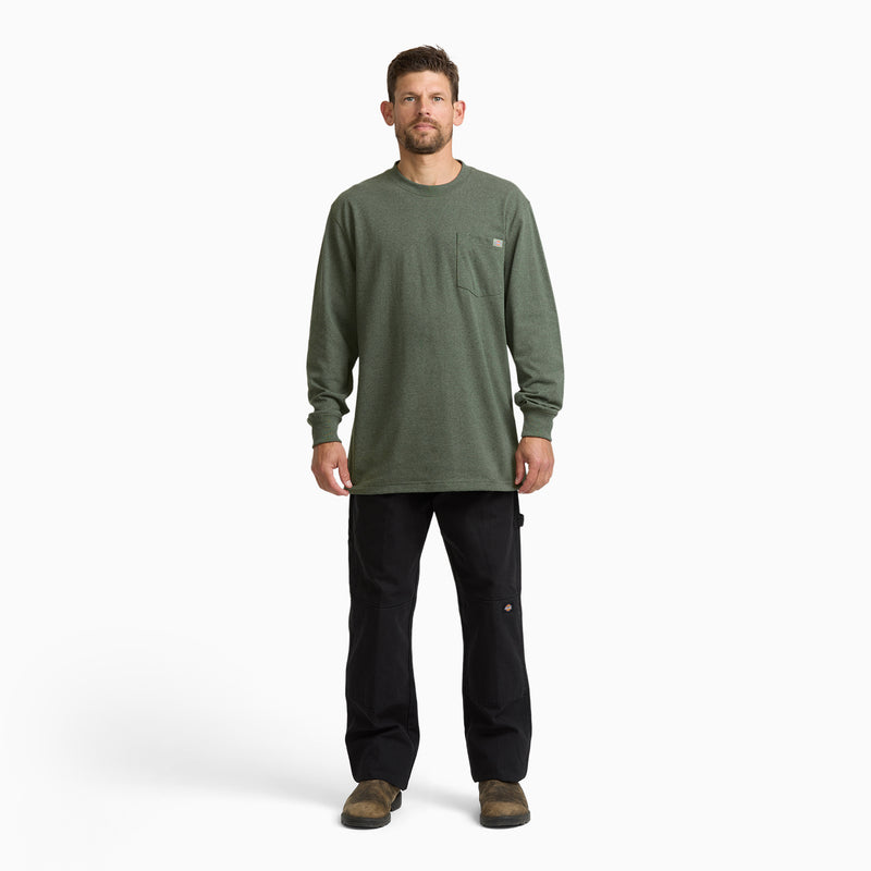 Heavyweight Heathered Long Sleeve Pocket T-Shirt