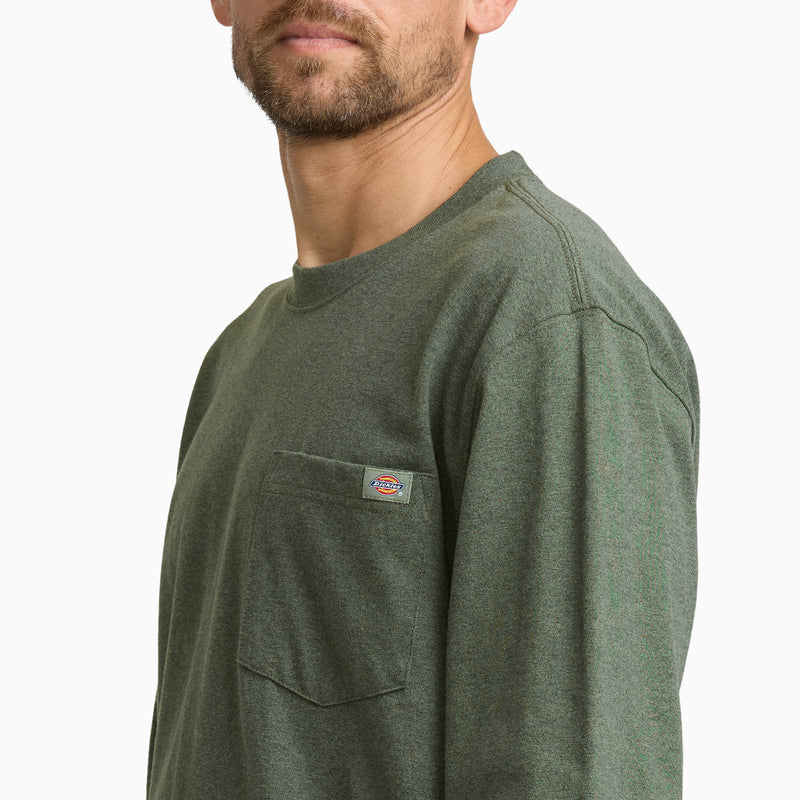 Heavyweight Heathered Long Sleeve Pocket T-Shirt