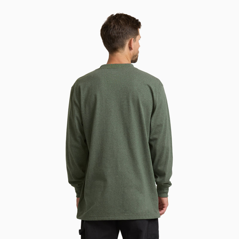 Heavyweight Heathered Long Sleeve Pocket T-Shirt