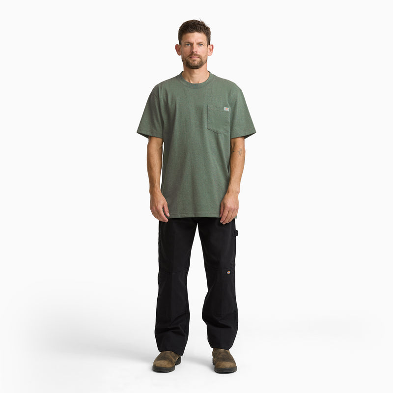 Heavyweight Heathered Short Sleeve Pocket T-Shirt