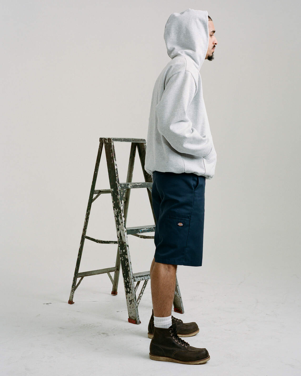 Loose Fit Flat Front Work Shorts, 13"
