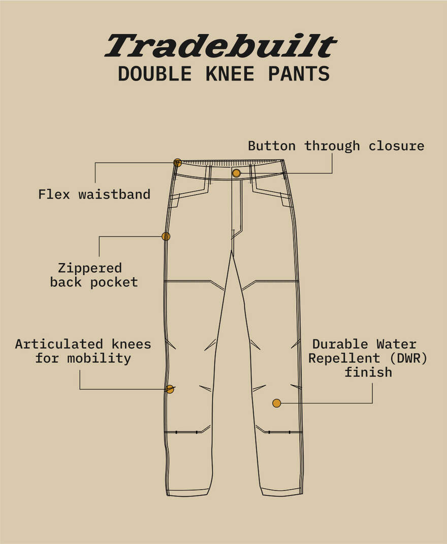 Tradebuilt Duck Canvas Double Knee Pants