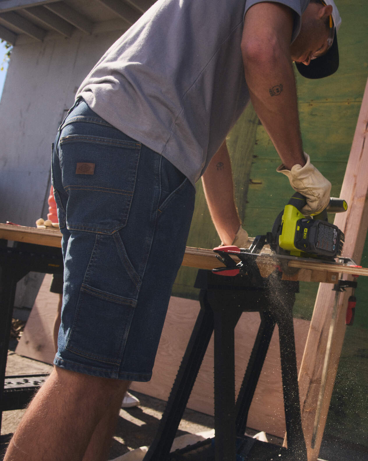 Denim Utility Shorts, 11"