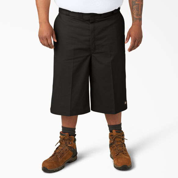 Loose Fit Multi-Use Pocket Work Shorts, 15&quot; - Black &#40;BK&#41;
