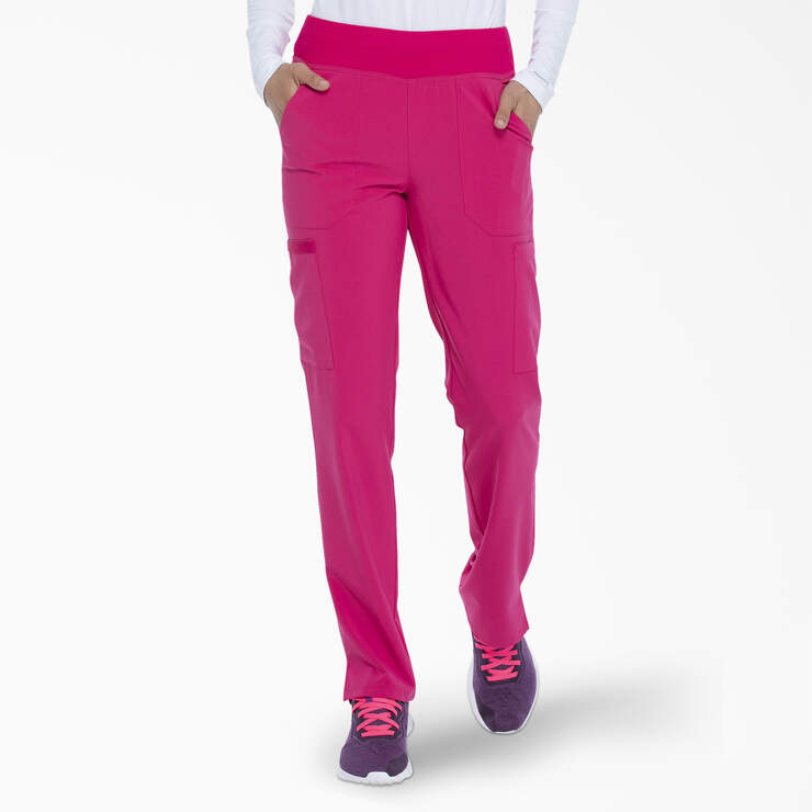 Women's EDS Essentials Cargo Scrub Pants - Hot Pink (HPK) image number 1