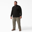 Heavyweight Long Sleeve Henley T-Shirt - Black &#40;BK&#41;