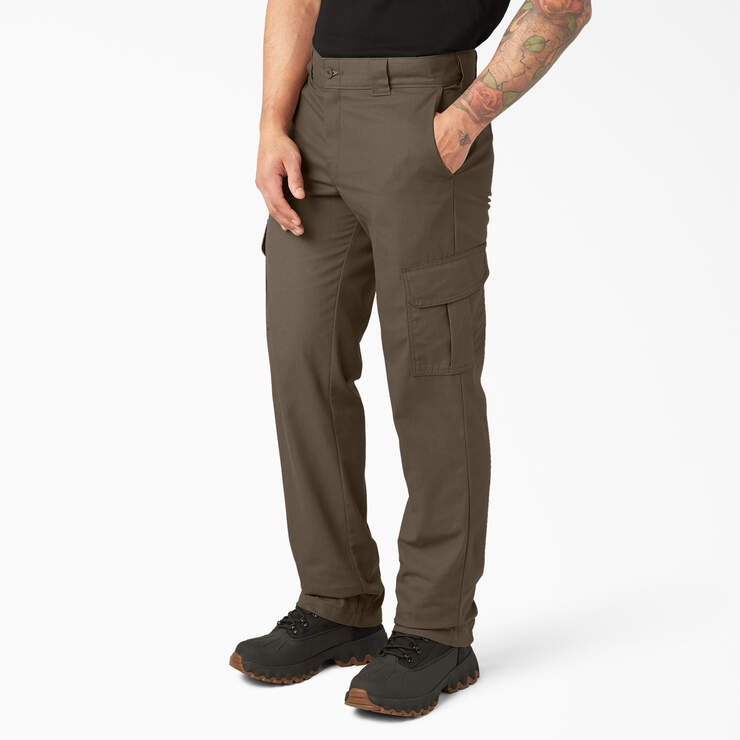 FLEX Regular Fit Cargo Pants - Mushroom (MR1) image number 3