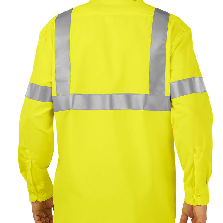 High Visibility ANSI Class 2 Long Sleeve Work Shirt - ANSI Yellow (AY) image number 2