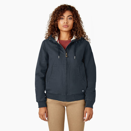Women&#39;s Fleece Lined Duck Canvas Jacket - Rinsed Diesel Gray &#40;RYG&#41;