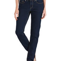 Women's Curvy Fit Skinny Leg Denim Jeans - Stonewashed Dark Blue (DSW)