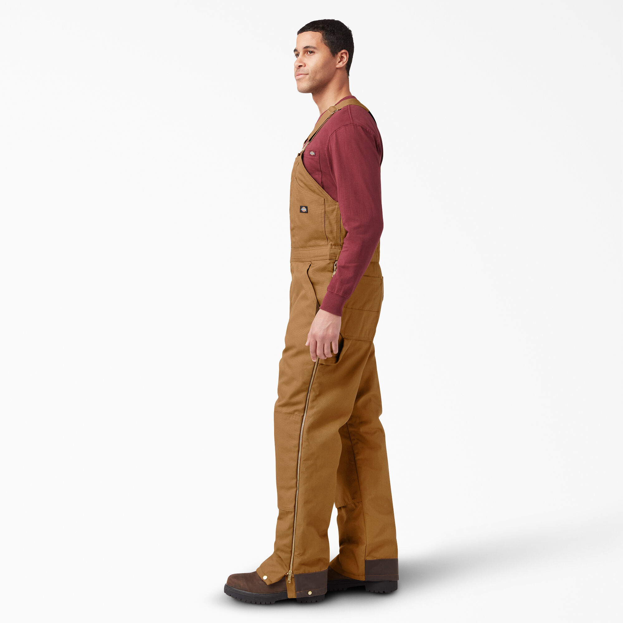 Dickies Men's Brown Duck Insulated Bib Overall #TB839BD