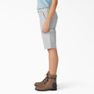 Women&rsquo;s Relaxed Fit Duck Carpenter Shorts, 11&quot; - Rinsed Alloy &#40;RAL&#41;