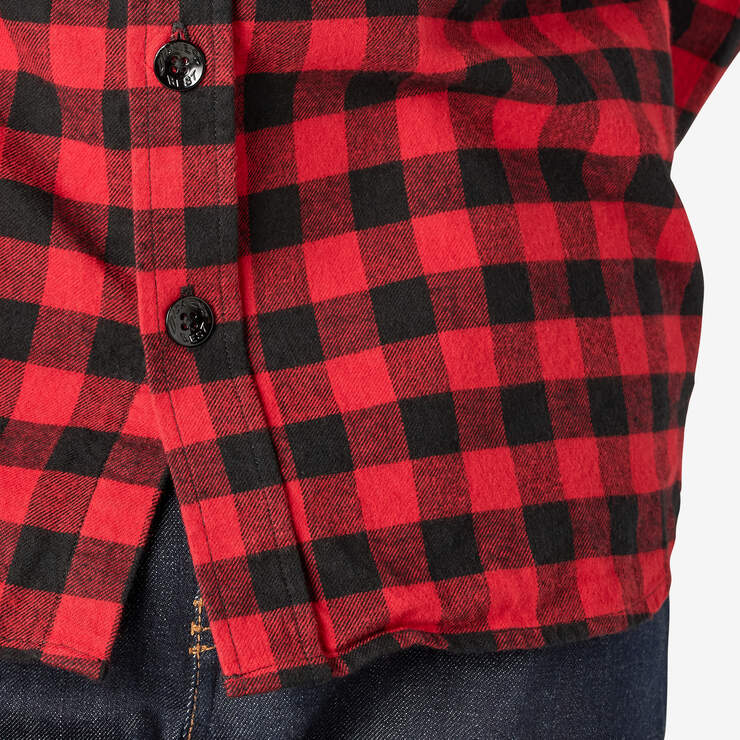 Dickies 1922 Buffalo Check Flannel Shirt - Red Plaid (BRP) image number 8