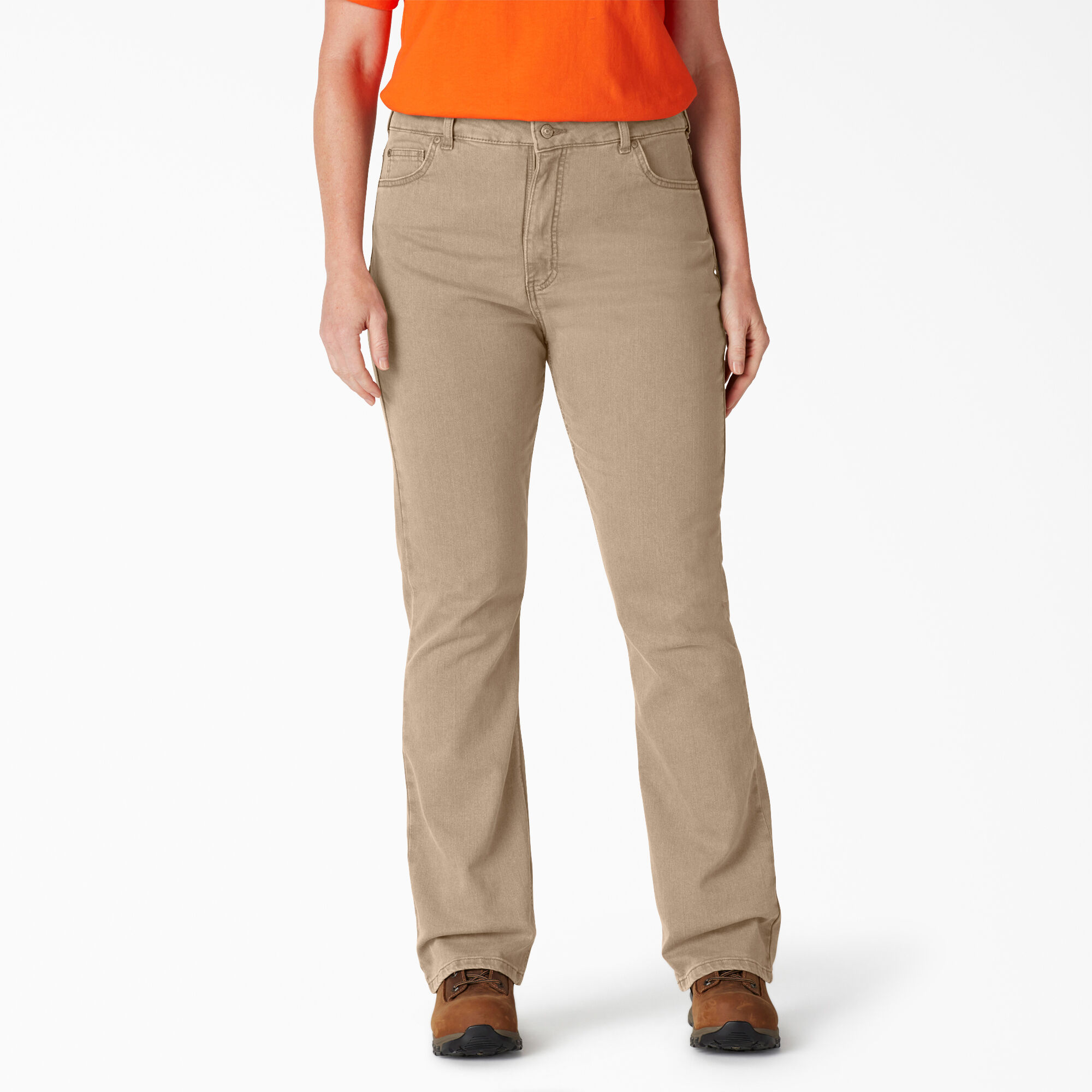 Dickies womens bootcut khaki sales pants