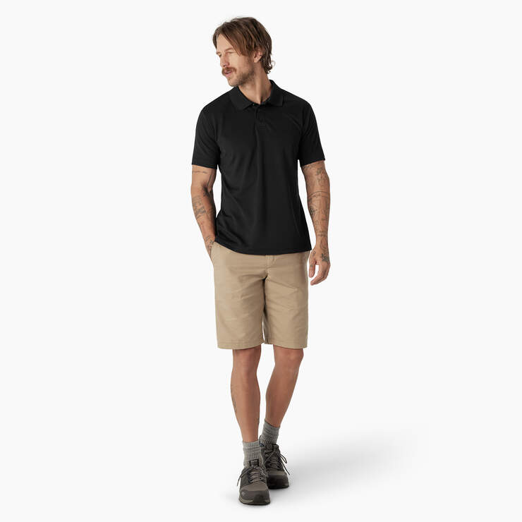 Short Sleeve Performance Polo Shirt - Black (BKX) image number 4