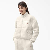 Women's Red Chute Fleece Jacket - White (WH)