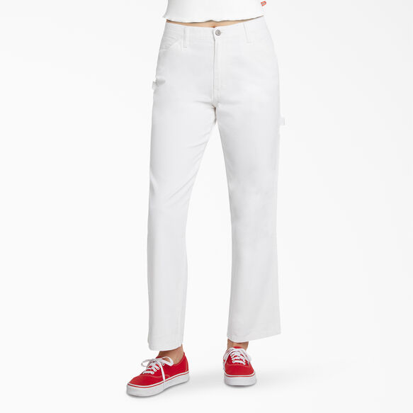 dickies carpenter pants white