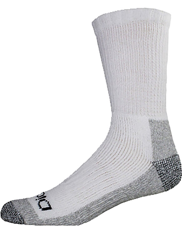 Steel Toe Protector Crew Socks, Big & Tall, 2-Pack - White (WH)