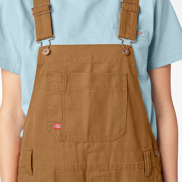 Women&#39;s Relaxed Fit Bib Overalls - Rinsed Brown Duck &#40;RBD&#41;