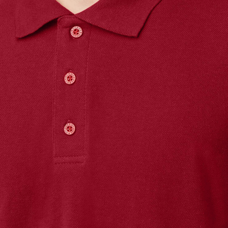Adult Size Piqué Short Sleeve Polo - English Red (ER) image number 5